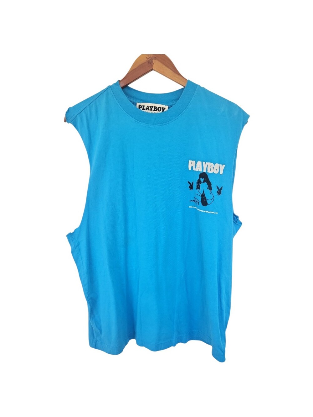 PacSun Playboy Raw Cut Sleeveless Tank Shirt Adult M